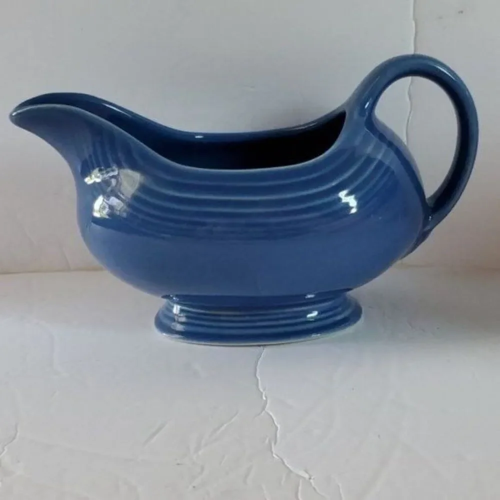 Fiestaware Fiesta 18.5 OZ Gravy Sauce Boat Dish Lapis Blue CERAMIC PITCHER